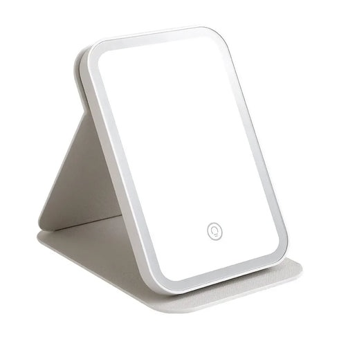 Leather LED Makeup Mirror